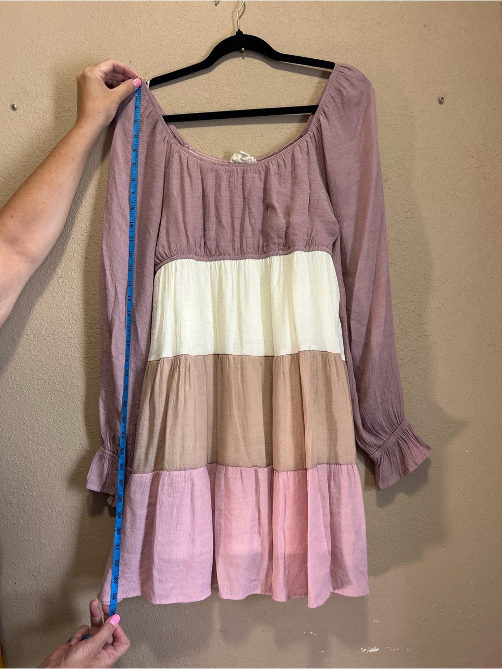 Sweet Wanderer Dusty Mauve Tiered Skirt